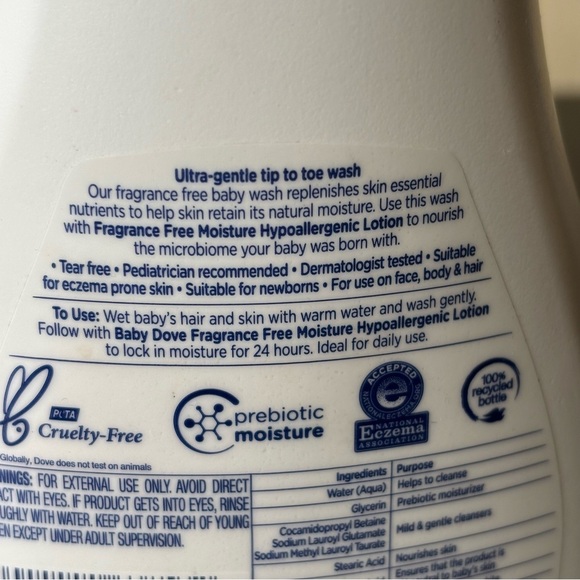 Baby Dove NEW hypoallergenic wash, sensitive skin care. Gifts and basics. - Picture 4 of 9
